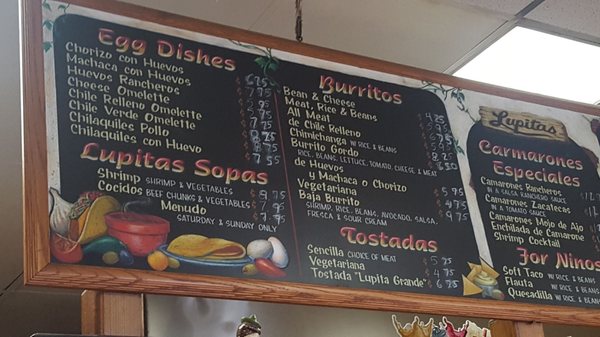 Menu photo 7 Lupita's Mexican Restaurant Alhambra, CA