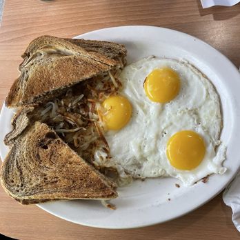 River Diner - The eggs and potato's with the 8oz ribeye breakfast. - Breakfast & Brunch Near Me - Toledo, Ohio
