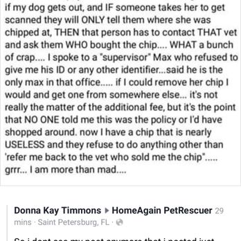 HomeAgain - My original post to home agains fb page. - Pet Services Near Me - Readington, New Jersey HomeAgain - My original post to home agains fb page. - Pet Services Near Me - Readington, New Jersey