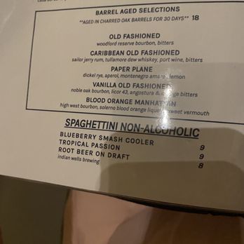 Spaghettini - Mocktails - Italian Near Me - Seal Beach, California