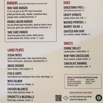 Take Care - Lunch/Dinner Menu - New American Near Me - New York, New York Take Care - Lunch/Dinner Menu - New American Near Me - New York, New York