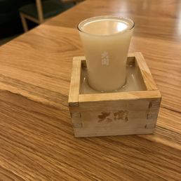 Sweet sake to finish off a great meal tonight. Sweet sake to finish off a great meal tonight.