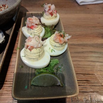 Moku Kitchen - Lobster deviled eggs, Sooooooo very good. (also probably the most expensive deviled egg i've ever had) - Cocktail Bars Near Me - Honolulu, Hawaii
