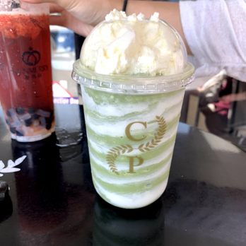 Cafe Pruvia - Regular Matcha Swirl - Bubble Tea Near Me - Gardena, California