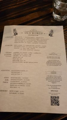 Menu photo 4 Old World Chophouse Leavenworth, WA Menu photo 4 Old World Chophouse Leavenworth, WA