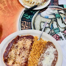 Agave Restaurant - chicharron pupusa, beef enchiladas