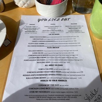 Kehaulani's Cafe - Menu 3-1-2020 - Breakfast & Brunch Near Me - Vallejo, California Kehaulani's Cafe - Menu 3-1-2020 - Breakfast & Brunch Near Me - Vallejo, California