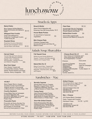 Menu photo 1 413 On Main Sturbridge, MA Menu photo 1 413 On Main Sturbridge, MA