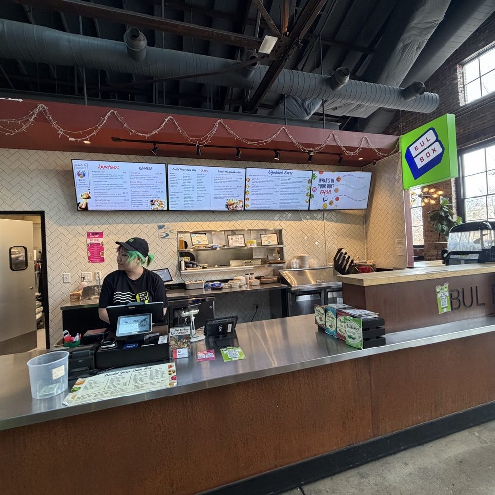 Transfer Co. Food Hall - Bul Box 8/10 - Food Court Near Me - Raleigh, North Carolina Transfer Co. Food Hall - Bul Box 8/10 - Food Court Near Me - Raleigh, North Carolina