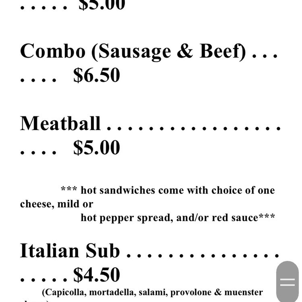Dal Santo's - Ignore the first 4 sandwiches. They do not exist. - Delis Near Me - Crete, Illinois