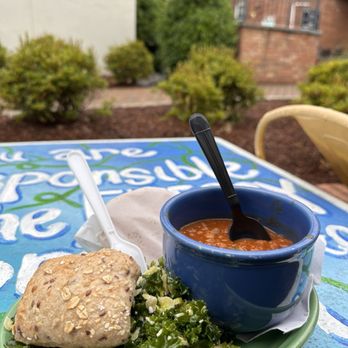 Souper Jenny - Three lentils chilli with kale Salad - Sandwiches Near Me - Roswell, Georgia Souper Jenny - Three lentils chilli with kale Salad - Sandwiches Near Me - Roswell, Georgia