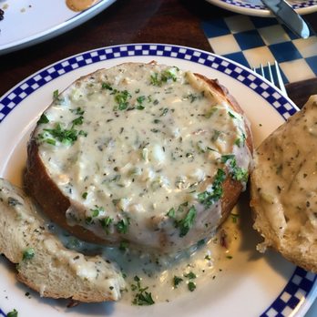 Duke's Seafood - Their famous clam chowder (bread bowl was an extra $2.50) - Seafood Near Me - Seattle, Washington