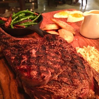 Riel - 48oz bone-in ribeye by 44 Farms - New American Near Me - Houston, Texas Riel - 48oz bone-in ribeye by 44 Farms - New American Near Me - Houston, Texas