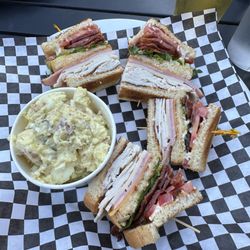 Shelly's Echo Inn - Club Sandwich and house made Potato Salad. Some of the best I've had of each!