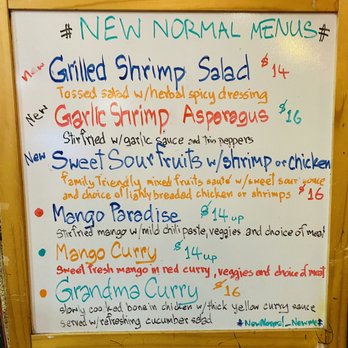 Adisaya Thai - New  Normal Menu - Thai Near Me - Lake Oswego, Oregon