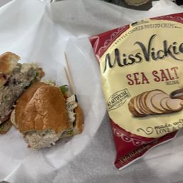 Sandwich and chips