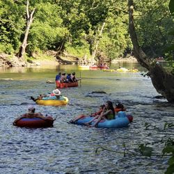 Sugar Creek Campground & Canoe Rentals - Fun times tubing on sugar creek