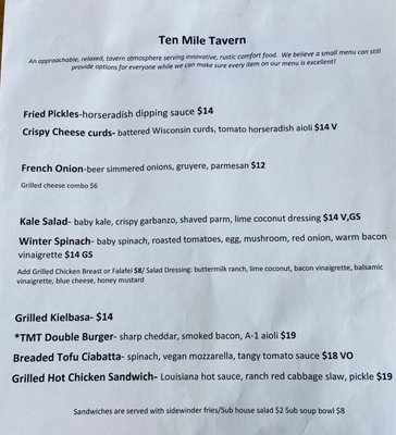 Menu photo 2 Ten Mile Tavern Frisco, CO Menu photo 2 Ten Mile Tavern Frisco, CO