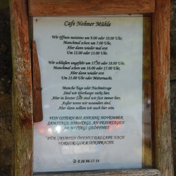 Nohner Mühle - ... noch Fragen??? Dann ruf dort an... - Cafes Near Me - Nohn, RP Nohner Mühle - ... noch Fragen??? Dann ruf dort an... - Cafes Near Me - Nohn, RP