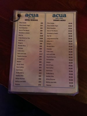 Menu photo 1 Acua Baja Bar & Mar Rosarito, BCN
