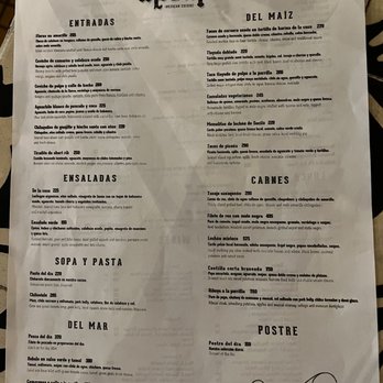 Apoala - Menu - Mexican Near Me - Merida, YUC