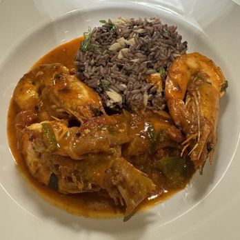 Proper Cuisine - Jumbo shrimp with crab fried black rice - American Near Me - Baltimore, Maryland Proper Cuisine - Jumbo shrimp with crab fried black rice - American Near Me - Baltimore, Maryland