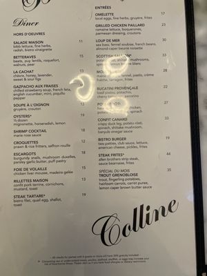 Menu photo 2 Cafe Colline Arlington, VA