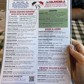 Rodeo Goat - Addison - menu - Burgers Near Me - Addison, Texas Rodeo Goat - Addison - menu - Burgers Near Me - Addison, Texas