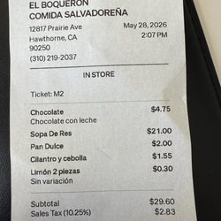 Prueba que cobran hasta por el limón