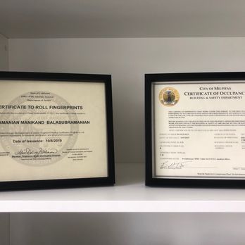 Isha Diagnostics - Fingerprint rolling certificate from CA Office of attorney general and certificate of occupancy from City of Milpitas. - Laboratory Testing Near Me - San Jose, California Isha Diagnostics - Fingerprint rolling certificate from CA Office of attorney general and certificate of occupancy from City of Milpitas. - Laboratory Testing Near Me - San Jose, California