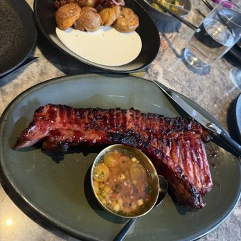 Animae - Tomahawk pork and potatoes - Asian Fusion Near Me - San Diego, California Animae - Tomahawk pork and potatoes - Asian Fusion Near Me - San Diego, California