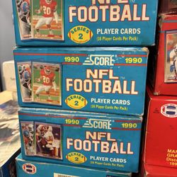 SportsCards - Louisiana - 1990 Score NFL. Entire box sets. Unopened and pristine. Just waiting, wanting you to pry them open. Get that Jeff George.