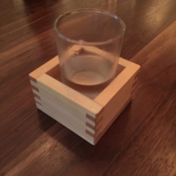 Uchi Dallas - The sake is served in cool wooden boxes. - Japanese Near Me - Dallas, Texas Uchi Dallas - The sake is served in cool wooden boxes. - Japanese Near Me - Dallas, Texas