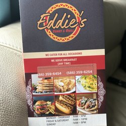 Menu: there are two numbers on the front... only the second # on the right side of the page works