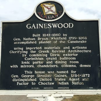 Gaineswood - Historical marker - Landmarks & Historical Buildings Near Me - Demopolis, Alabama Gaineswood - Historical marker - Landmarks & Historical Buildings Near Me - Demopolis, Alabama
