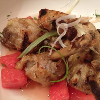 Mecha Noodle Bar - Chicken lollipop w pickled watermelon & scallion - Ramen Near Me - Fairfield, Connecticut