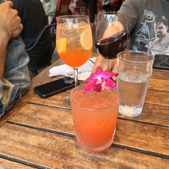 North Italia - New Italian Spritz (back left), Tucano Punch (front) - Pizza Near Me - El Segundo, California North Italia - New Italian Spritz (back left), Tucano Punch (front) - Pizza Near Me - El Segundo, California