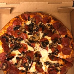 Tony's Pizza - I ask them not to over cook it .