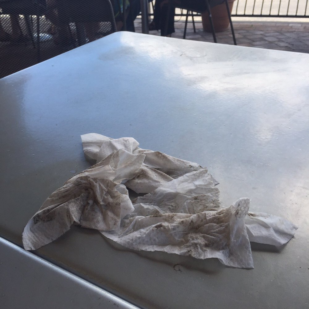 Garage Grill - Table was filthy. Good thing my wife had Clorox wipes in her purse. - New American Near Me - Draper, Utah Garage Grill - Table was filthy. Good thing my wife had Clorox wipes in her purse. - New American Near Me - Draper, Utah