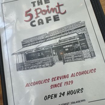 The 5 Point Café - Menu - Dive Bars Near Me - Seattle, Washington The 5 Point Café - Menu - Dive Bars Near Me - Seattle, Washington