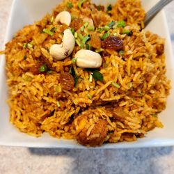 Indian Bistro - Special Biryani with shrimp, chicen, and lamb.