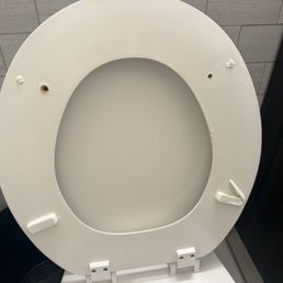 Toilet seat worn Toilet seat worn