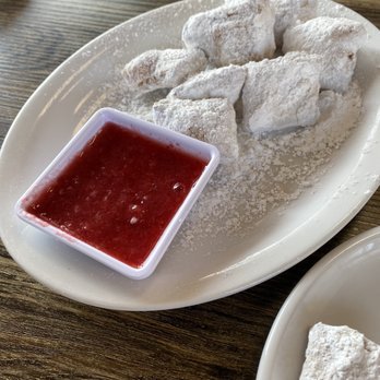 Brick & Spoon - Tupelo - Beignets with a fresh strawberry dip! - Breakfast & Brunch Near Me - Tupelo, Mississippi Brick & Spoon - Tupelo - Beignets with a fresh strawberry dip! - Breakfast & Brunch Near Me - Tupelo, Mississippi