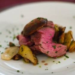 Piedmont steak and fresh porcini mushrooms
