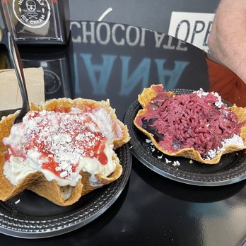 Spaghy Gelato - Classic on the left -blueberry on the right - Ice Cream & Frozen Yogurt Near Me - Cape Coral, Florida Spaghy Gelato - Classic on the left -blueberry on the right - Ice Cream & Frozen Yogurt Near Me - Cape Coral, Florida