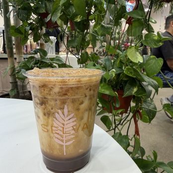 Selva Coffee House - El Jefe - shaken brown sugar espresso with almond milk instead of oat milk - Coffee Roasteries Near Me - San Diego, California Selva Coffee House - El Jefe - shaken brown sugar espresso with almond milk instead of oat milk - Coffee Roasteries Near Me - San Diego, California