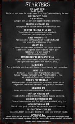 Menu photo 1 Redondo Beach Brewing Redondo Beach, CA Menu photo 1 Redondo Beach Brewing Redondo Beach, CA