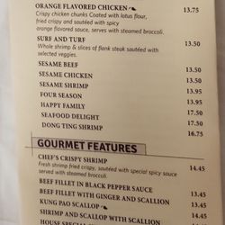 Long's Kitchen - Menu as of 11/2023