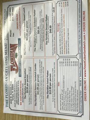 Menu photo 3 The Floridian Tampa, FL Menu photo 3 The Floridian Tampa, FL