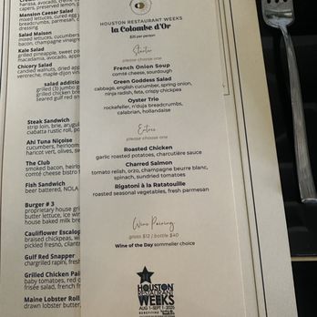 Tonight & Tomorrow - La Colombe d'Or - Houston Restaurant Weeks Lunch 2025 menu - Breakfast & Brunch Near Me - Houston, Texas Tonight & Tomorrow - La Colombe d'Or - Houston Restaurant Weeks Lunch 2025 menu - Breakfast & Brunch Near Me - Houston, Texas